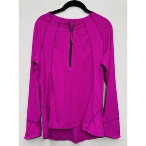 Title Nine Sunbuster shirt 1/2 Zip Medium Fuchsia Long Sleeve sun protection